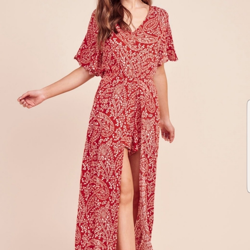 BB DAKOTA - ELECTRIC FEELS MAXI DRESS WITH SHORTS